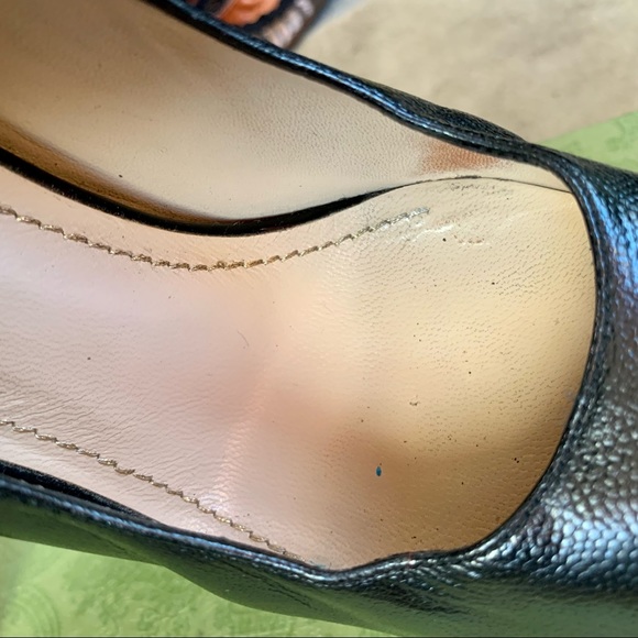 SOLD YSL Tribtoo Platform Pumps Yves Saint Laurent Tribute Leather 38.5 Black - Picture 9 of 14